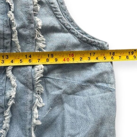 Splendid Women's Blue Sleeveless Crosshatch Tie Side Mini Wrap Dress Size M NWT - Picture 7 of 8